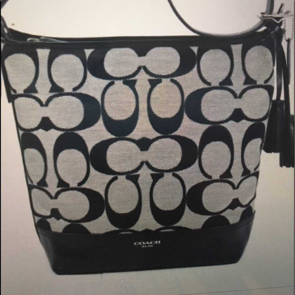 Coach vintage Legacy signature gray and black bag